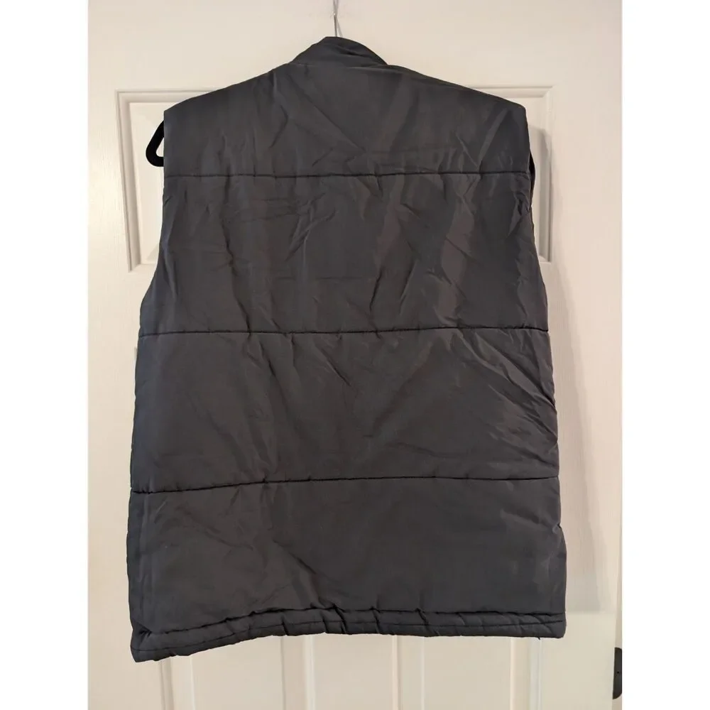 Levi's Men's Quilted Puffer Vest Size M Black Western Snap Front